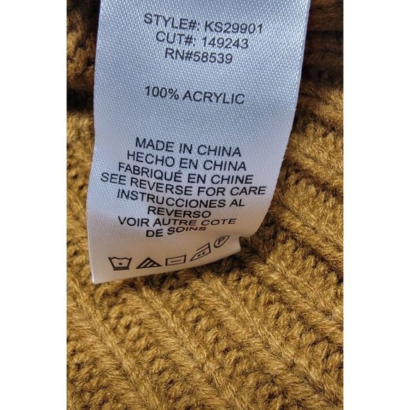 Kut From The Kloth‎ Womens Camel Viola Destructed Turtleneck Sweater Size XS - Picture 7 of 10